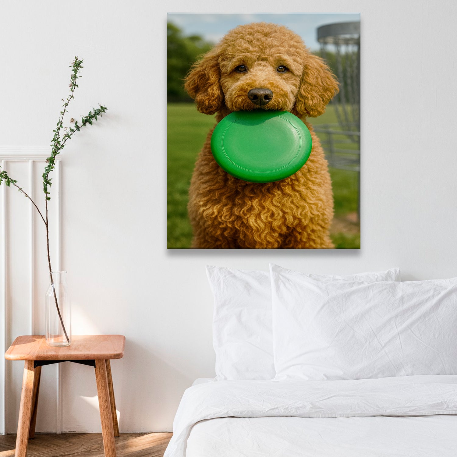 Custom Photo Disc Golf Dog Canvas Gift For Dog Lovers