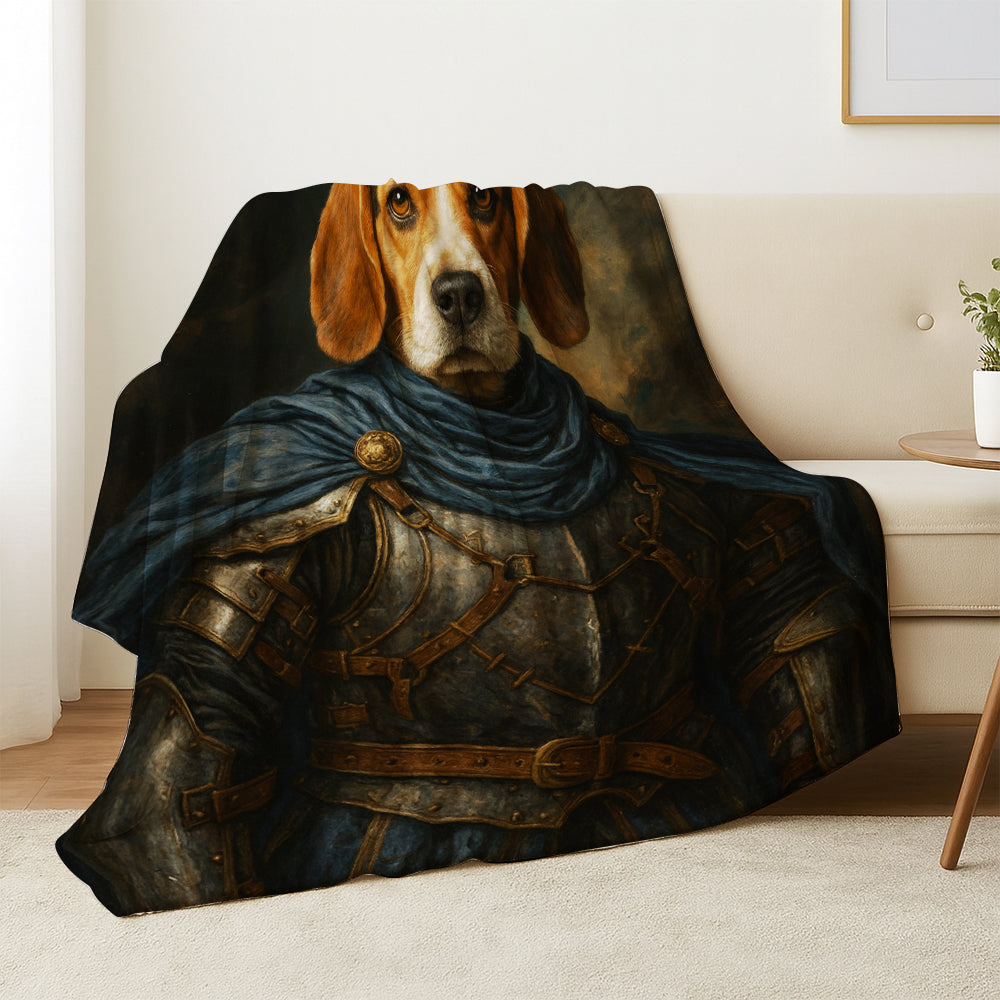 Custom Dog Photo Viking Blanket For Dog Lover
