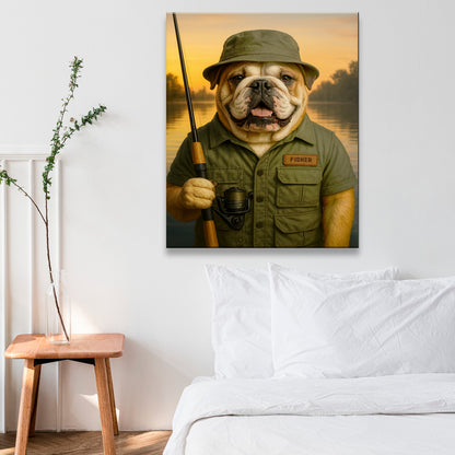 Custom Photo Fisher Dog Canvas Gift For Dog Lovers