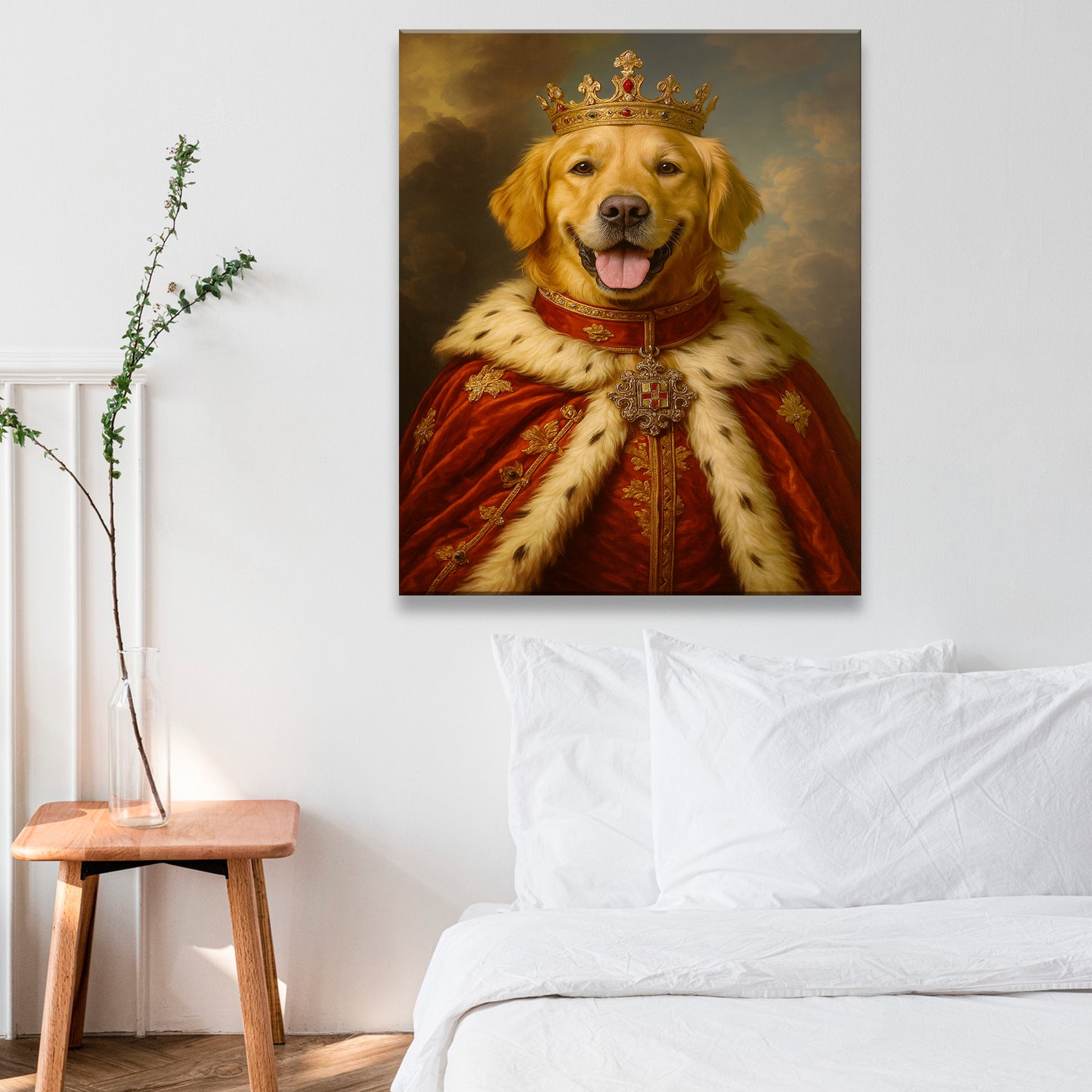 Custom Photo Dog Royal Pet King Portrait