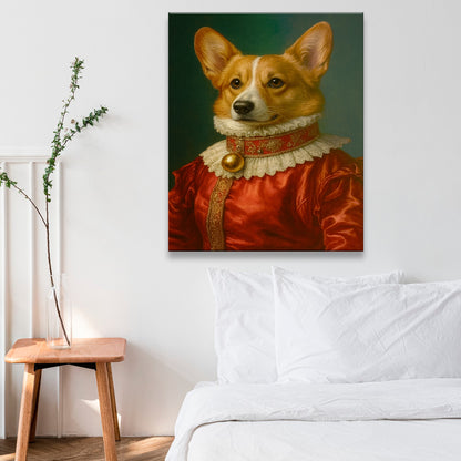 Custom Photo Dog Potrait Royal Canvas Gift For Dog Lovers