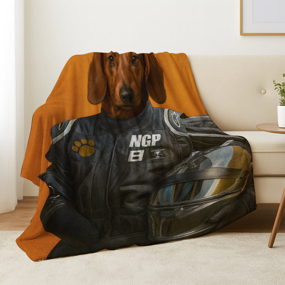 Custom Photo Dog Racer BlanketGift For Dog Lovers