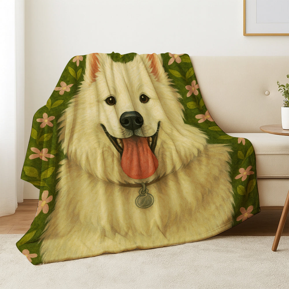 Custom Dog Portraits From Photo From Photo Blanket For Dog Lover