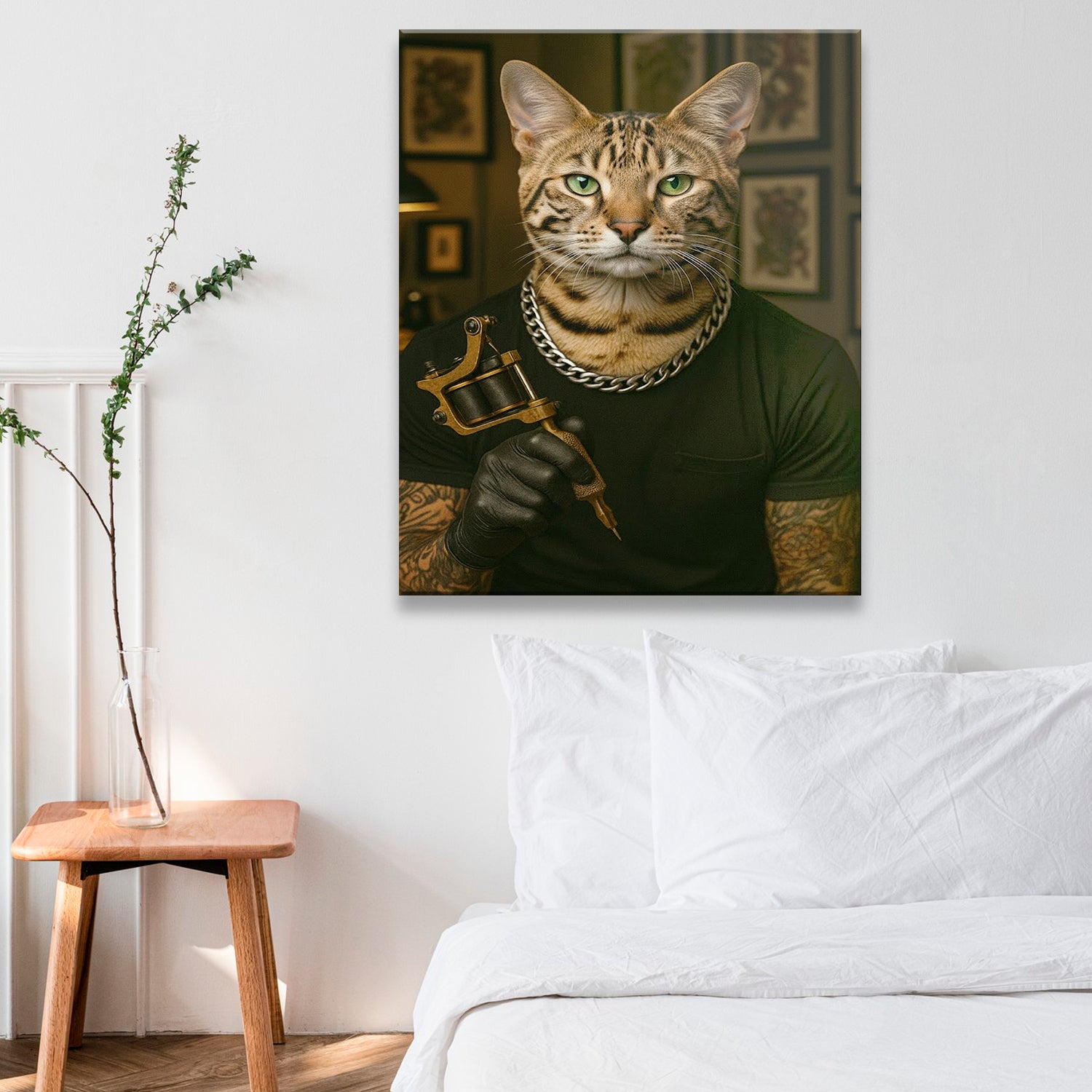 Custom Photo Tatoo Artist Cat Gift For Cat Lovers