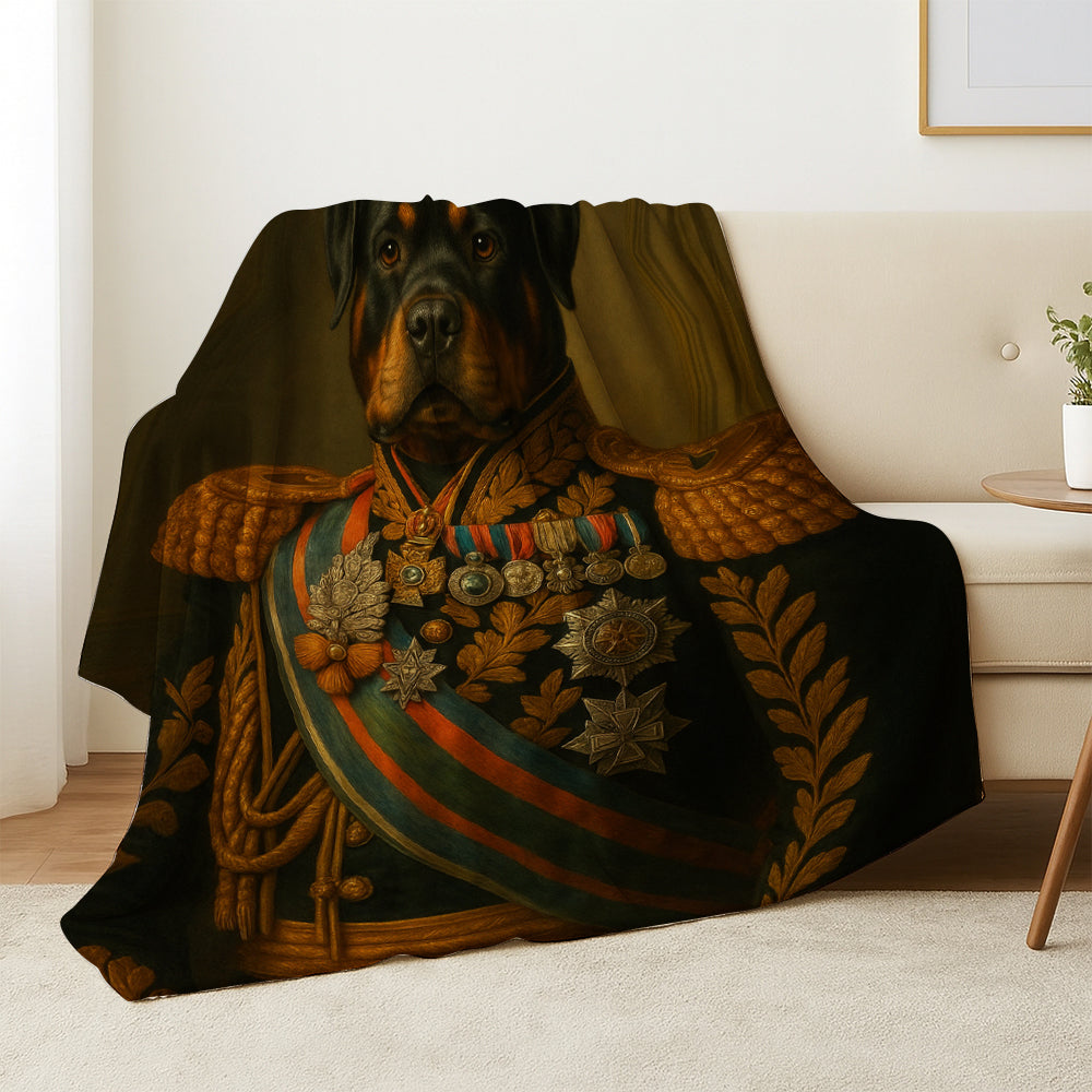 Custom Photo Dog King Crown Royal Blanket Gift For Dog Lover