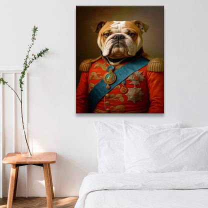 Custom Photo Royal Dog Canvas Gift For Dog Lover