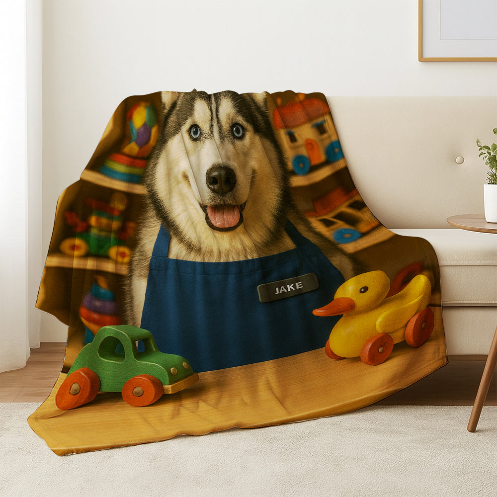 Custom Photo Toy Store Dog BlanketGift For Dog Lovers