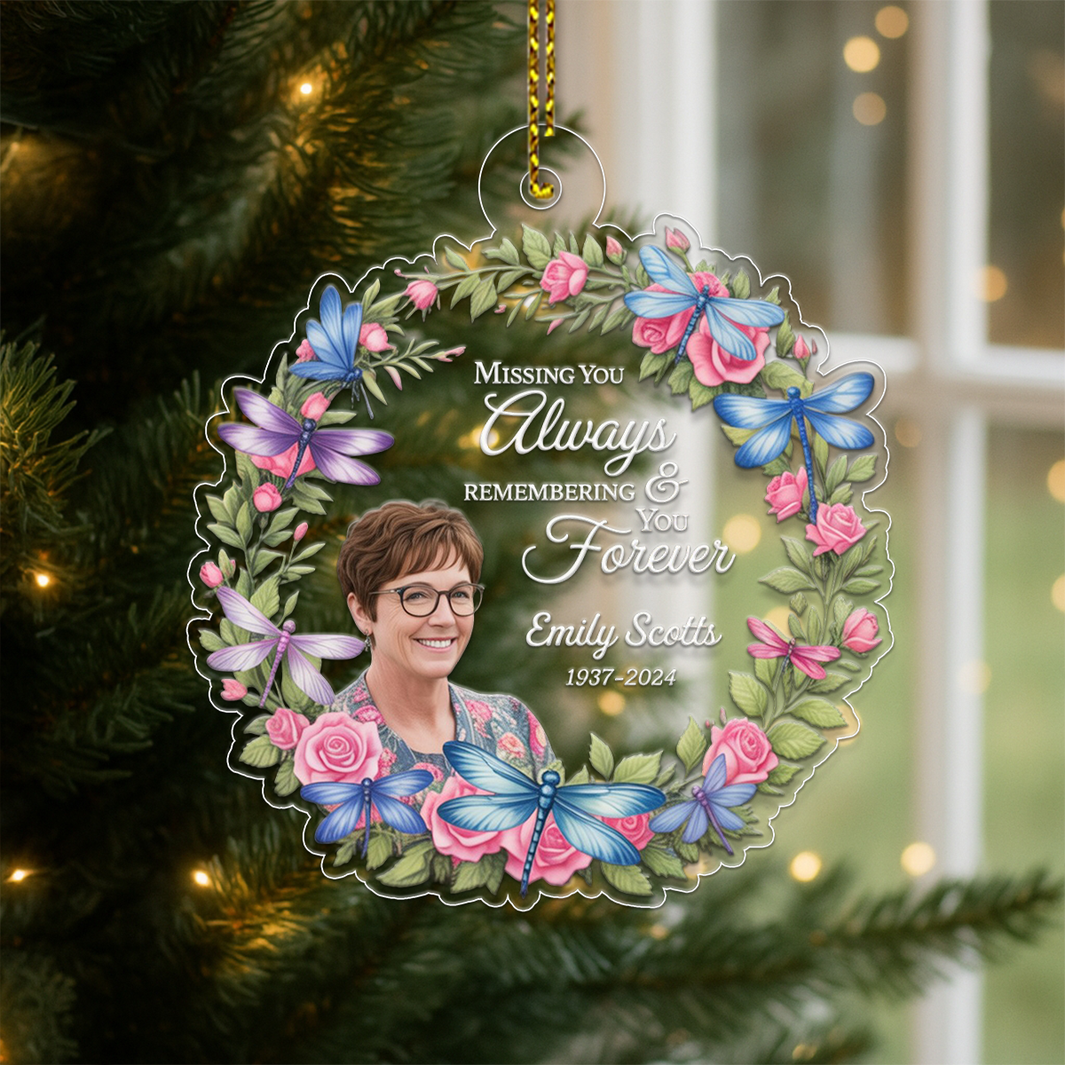Personalized Missing You Always Remembering You Forever Acrylic Ornament Christmas Gift