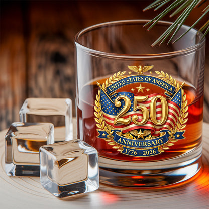250 Years USA Whiskey Decanter Set 1776-2026, Patriotic Independence Day Gift THUC99