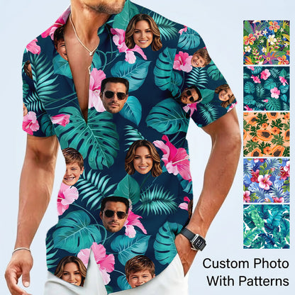 Custom Photo Face Aloha Shirt, Funny Personalized Hawaiian Shirt, Summer Beach Gift THUC99