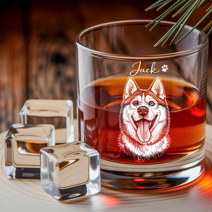 Custom Photo Dog Whiskey Decanter Set with Name, Personalized Dog Lover Decanter Gift THUC99