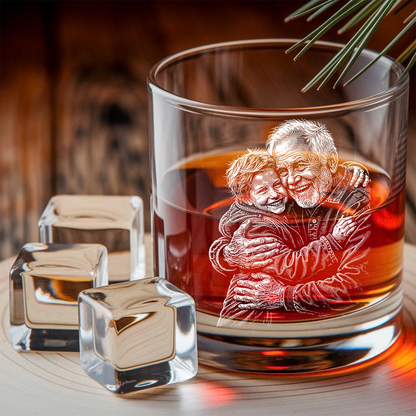 Custom Photo Grandpa Whiskey Decanter Set, Personalized Family Gift THUC99