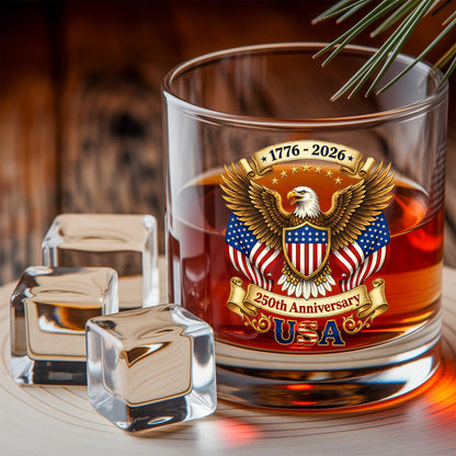 250th Eagle USA Whiskey Decanter Set, Patriotic Independence Day Gift THUC99