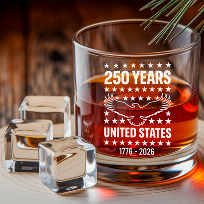 Eagle USA 250th Anniversary Engraved Whiskey Decanter Set, Personalized Patriotic Bourbon Gift THUC99
