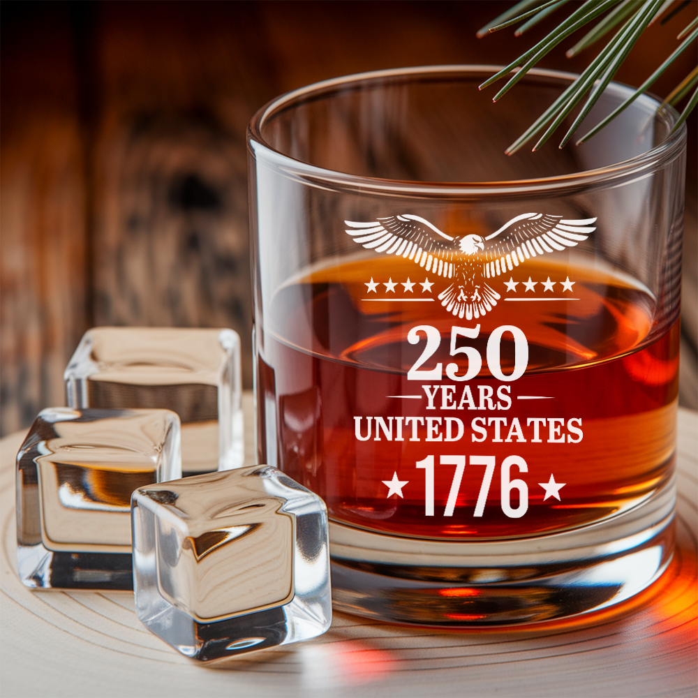 250th Years America Engraved Whiskey Decanter Set, USA Patriotic Gift THUC99