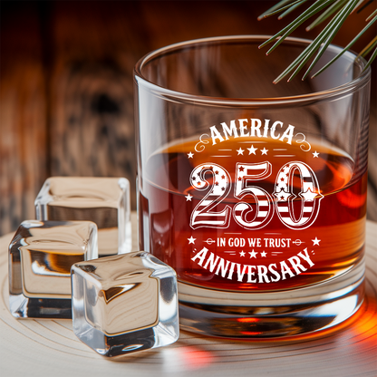 America 250 Years Anniversary Engraved Whiskey Decanter Set, Patriotic Bourbon Gift THUC99