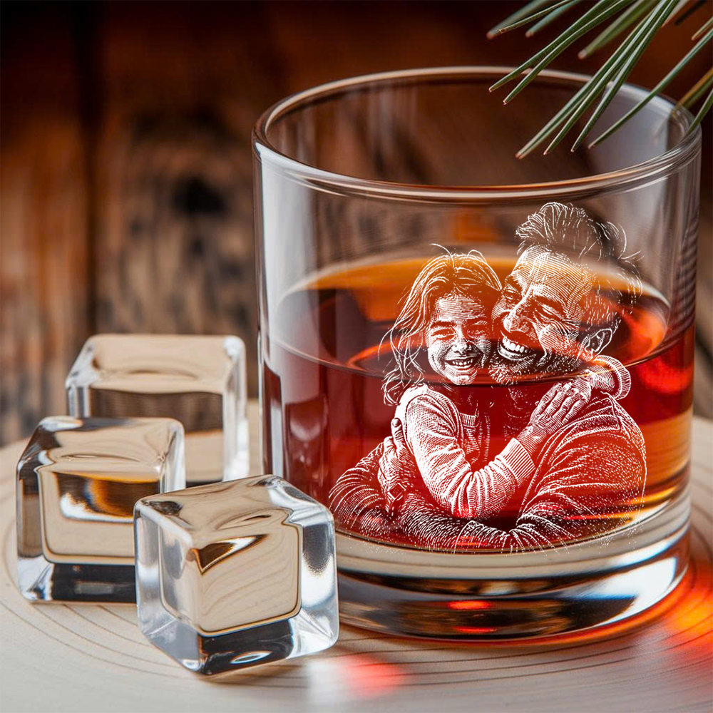 Custom Photo Dad Whiskey Decanter Set, Personalized Father's Day Gift THUC99