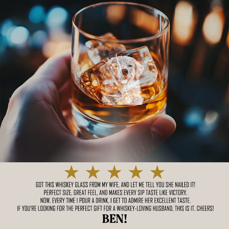 Personalized Dog Memorial Whiskey Glass, Memorial Pet Glass with Photo, Dog Memorial Gifts, Dog Sympathy Gift TNG201