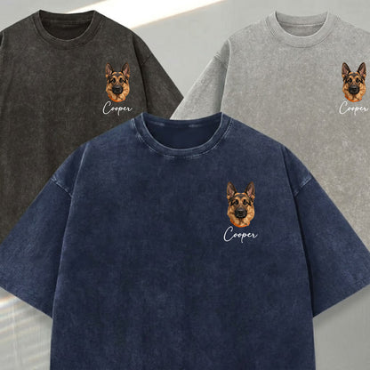 Custom Photo Dog Unisex T-Shirt, Personalized Pet Wash Shirt THUC99