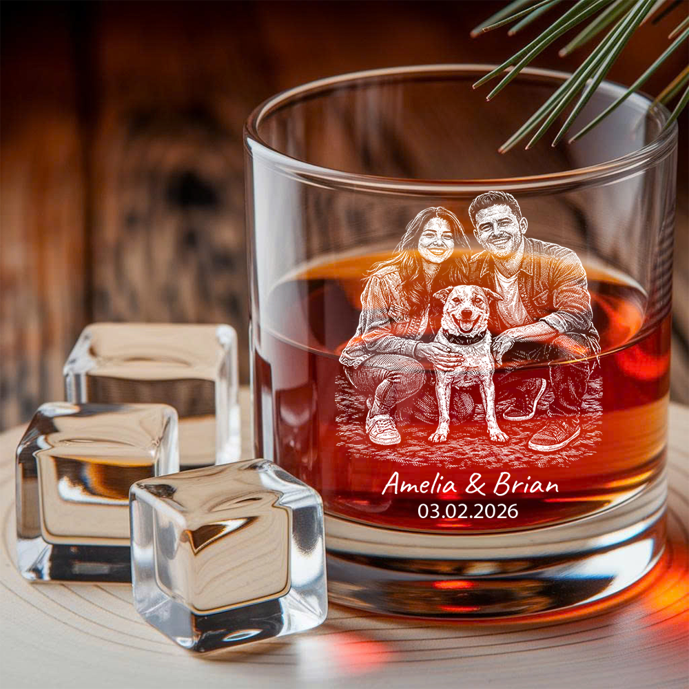 Custom Photo Couple Wine Glass, Personalized Romantic Gift for Husband Wife THUC99