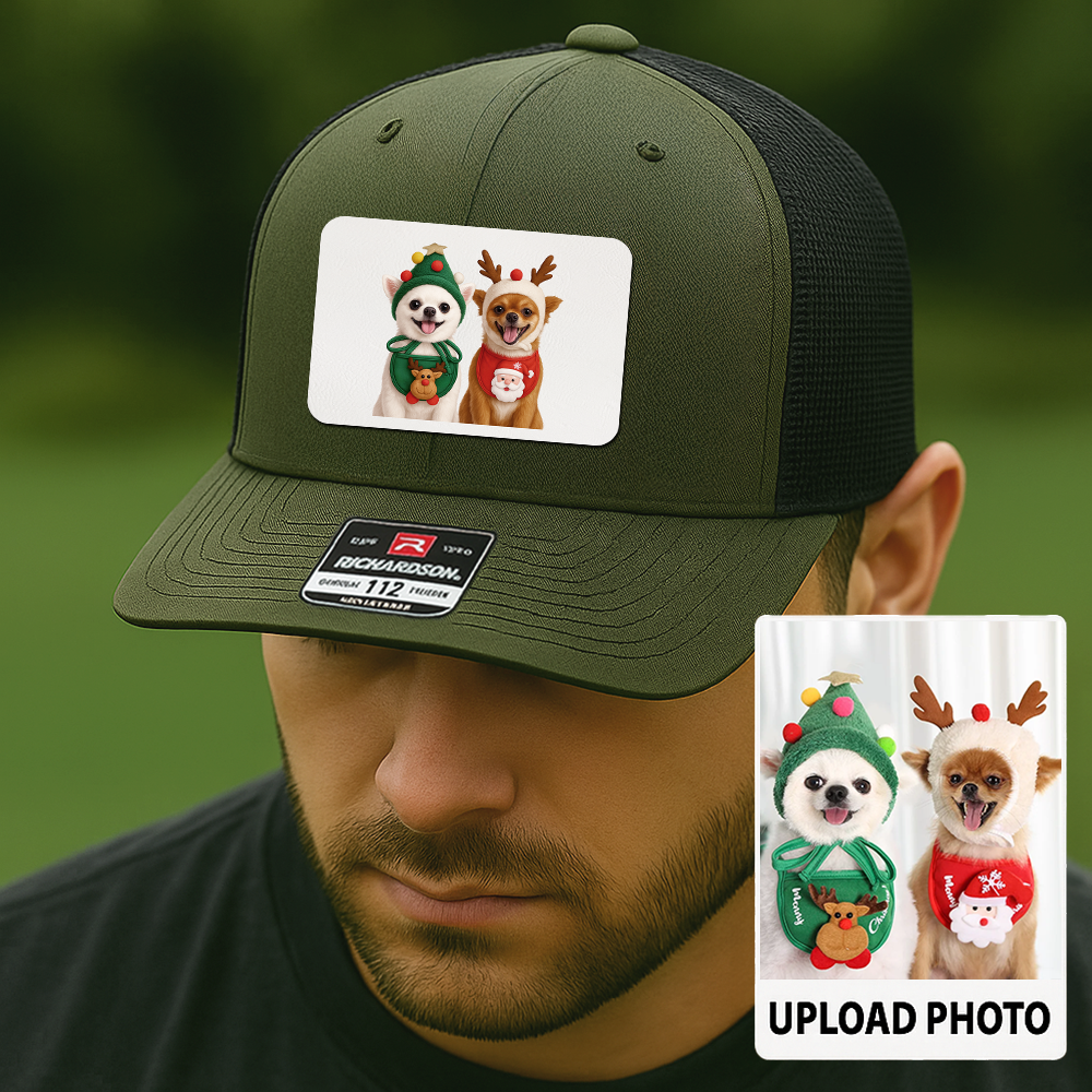 Custom Pet Printed Leather Hat – Unique Trucker Cap with Your Pet's Picture – Personalized Dog Gift TH9913