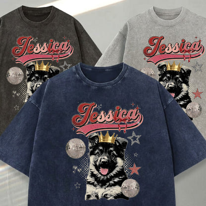 Custom Dog Photo Unisex T-Shirt, Personalized Pet Portrait Wash Shirt THUC99