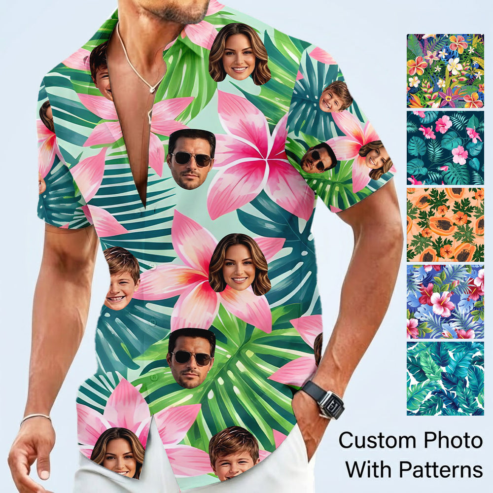Custom Photo Face Aloha Shirt, Funny Personalized Hawaiian Shirt, Summer Beach Gift THUC99