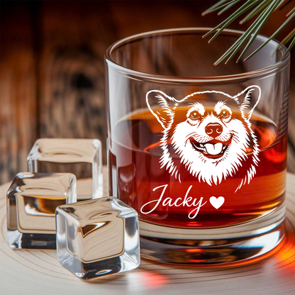 Custom Photo Dog Whiskey Decanter Set with Name, Personalized Pet Portrait Decanter, Dog Lover Gift THUC99