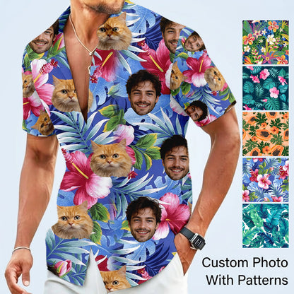 Custom Photo Cat Hawaiian Shirt, Dog & Cat Lover Matching Shirt For Summer Holiday THUC99