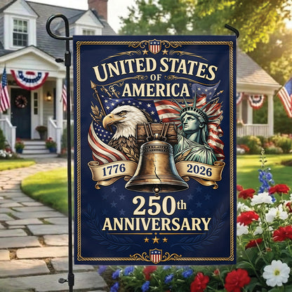 1776–2026 USA Flag 250th Anniversary Eagle Statue of Liberty Outdoor Decor