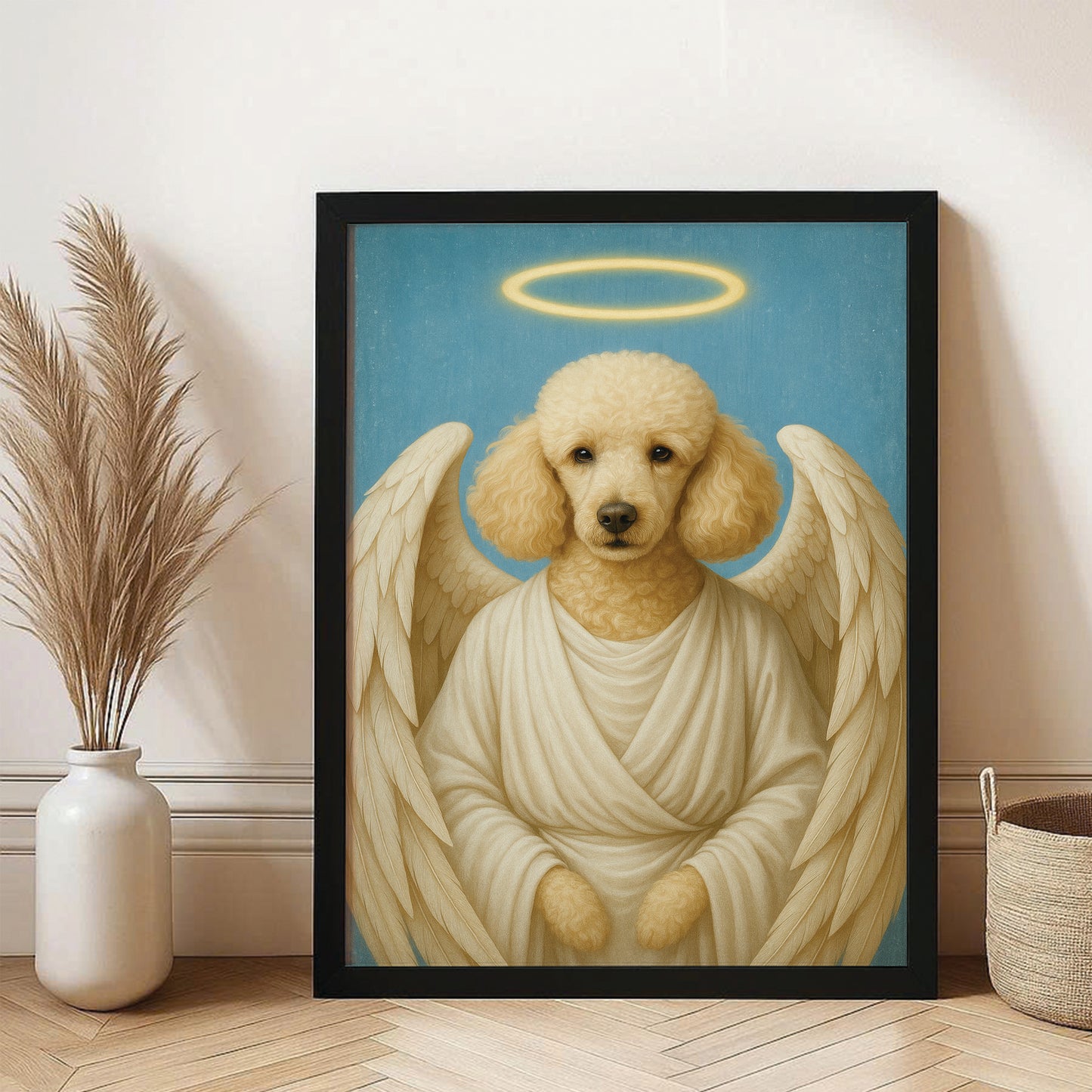 Custom Dog Photo Memorial Canvas Framed Wall Art _ Memorial Gift For Dog