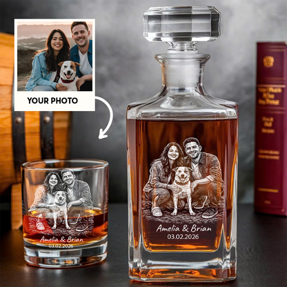 Custom Photo Couple Wine Glass, Personalized Romantic Gift for Husband Wife THUC99