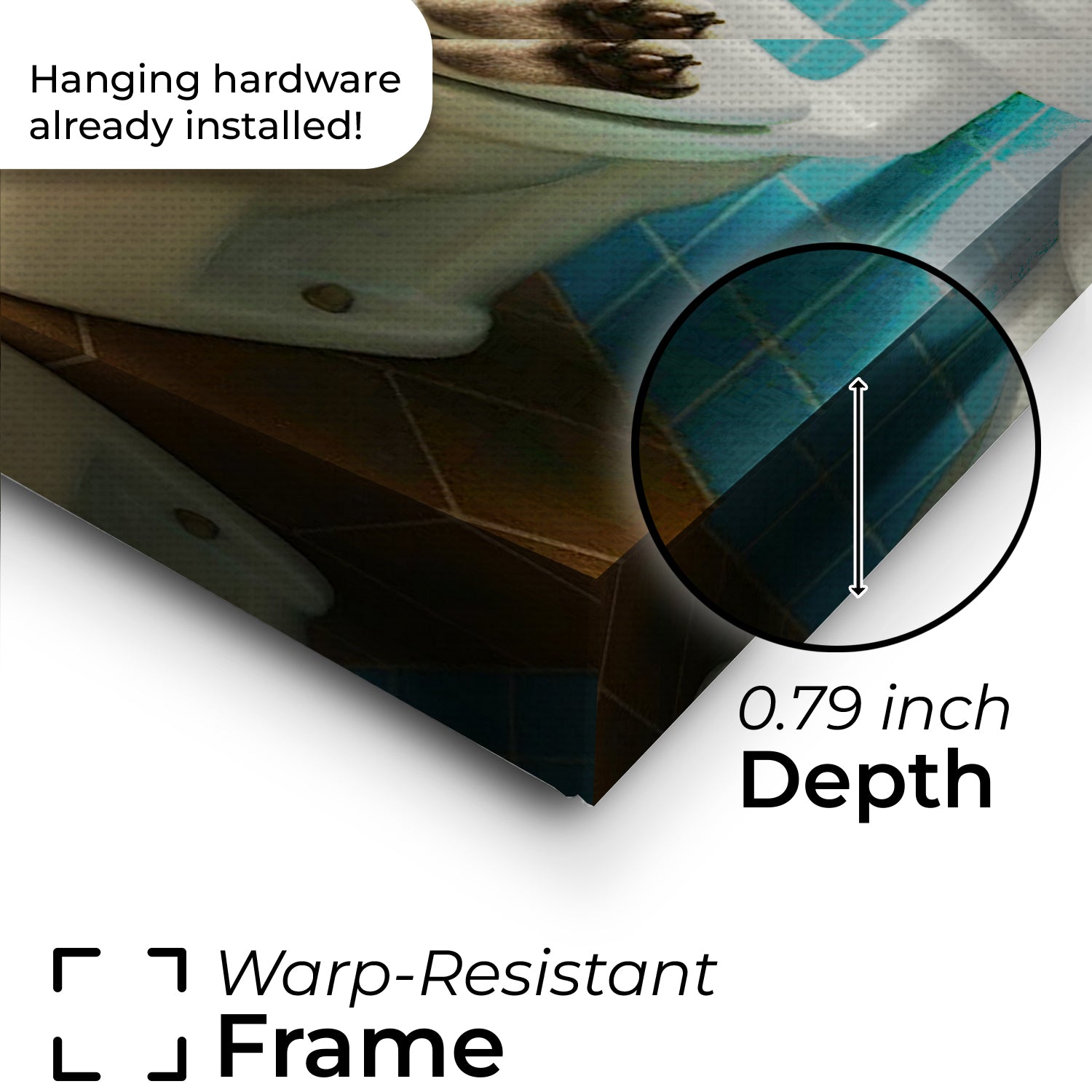 Custom Photo Cat Bathroom Style 7 Canvas Gift For Cat Lovers