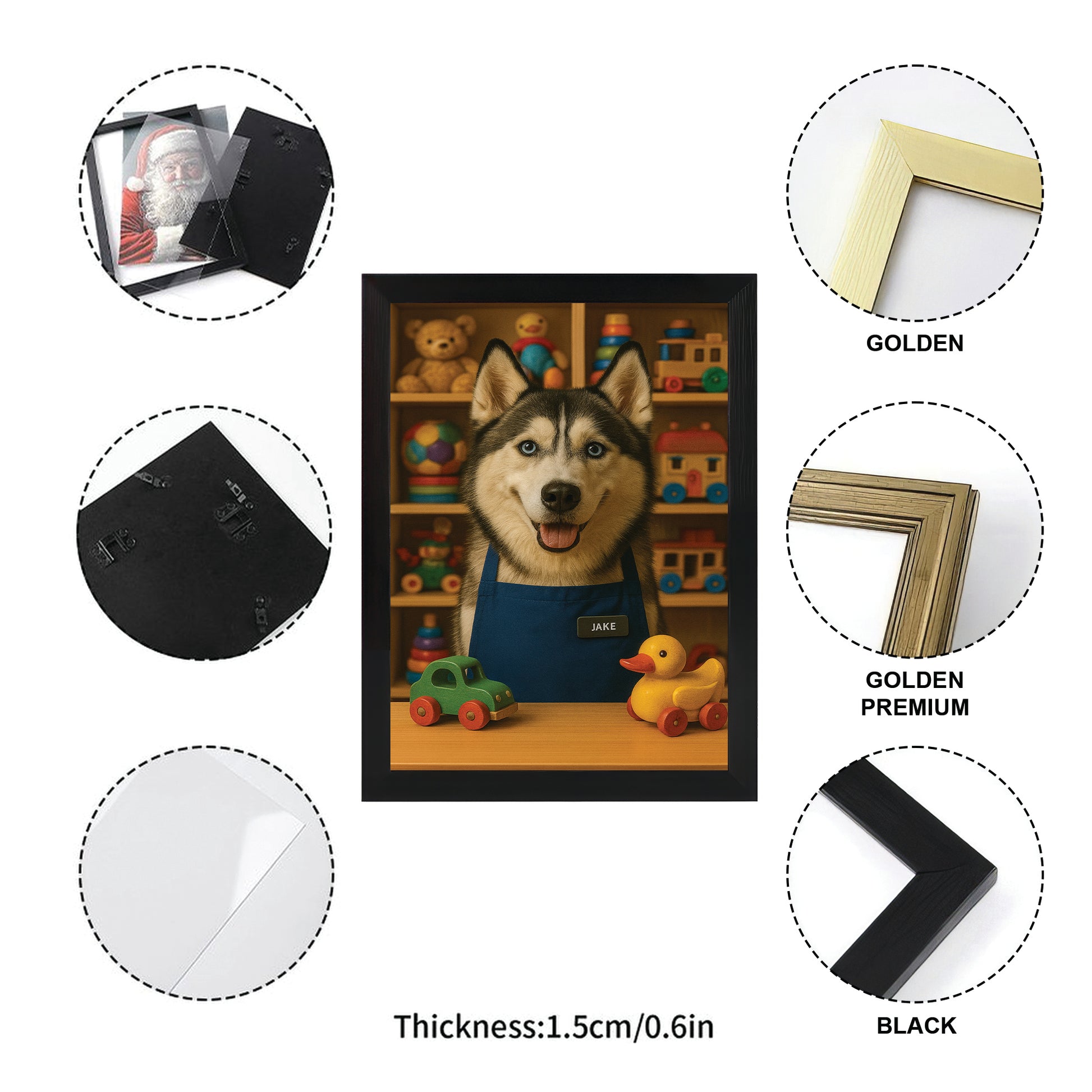 Custom Photo Toy Store Dog Canvas Framed Wall Art Gift For Dog Lovers