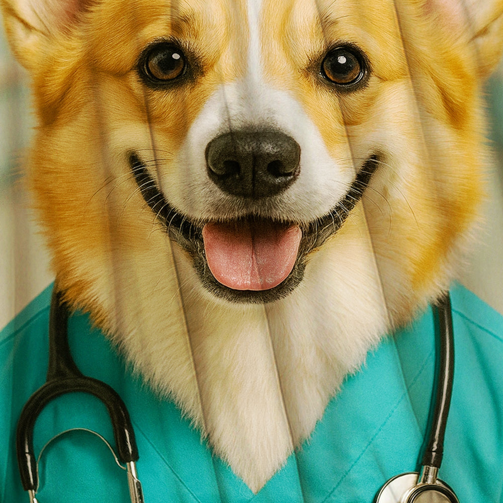 Custom Photo Nurse Dog BlanketGift For Dog Lovers