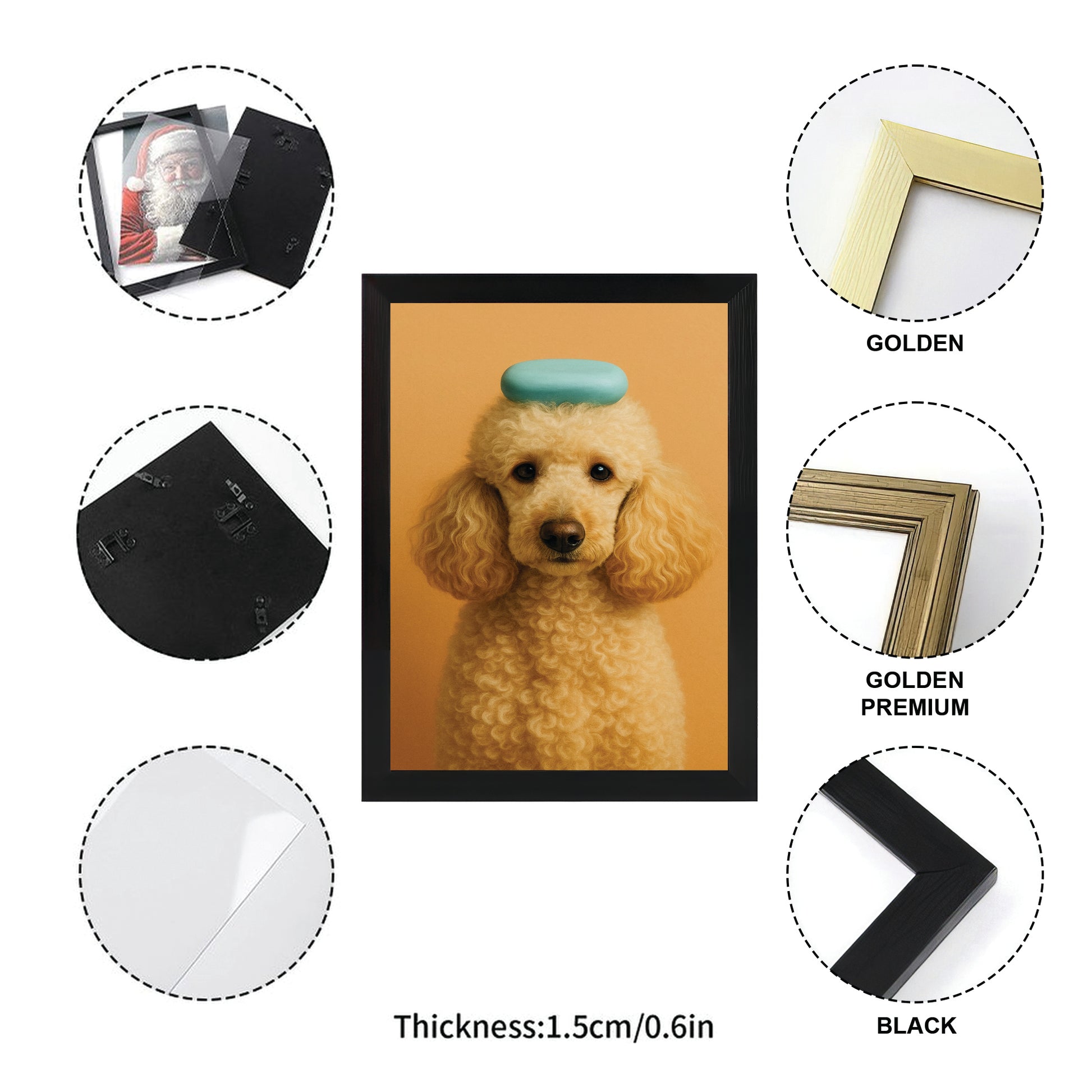 Custom Photo Dog Bathroom Style 24 Canvas Framed Wall Art Gift For Dog Lovers