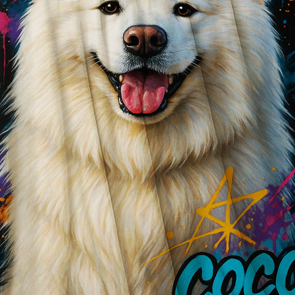 Custom Pet Portrait Contemporary Blanket For Dog Lover