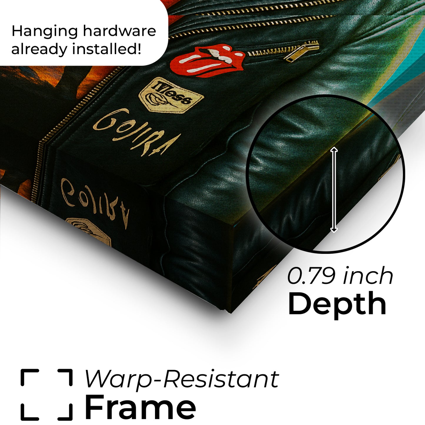 Custom Photo Cat Rock n Roll Canvas