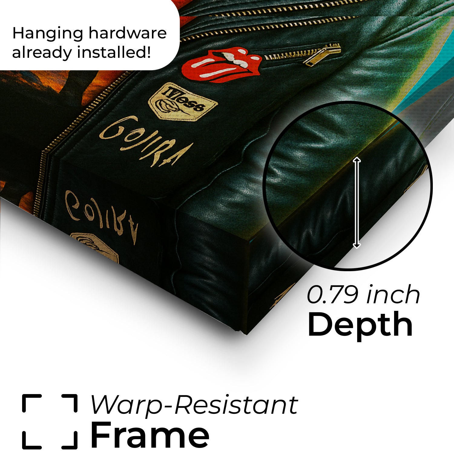 Custom Photo Cat Rock n Roll Canvas