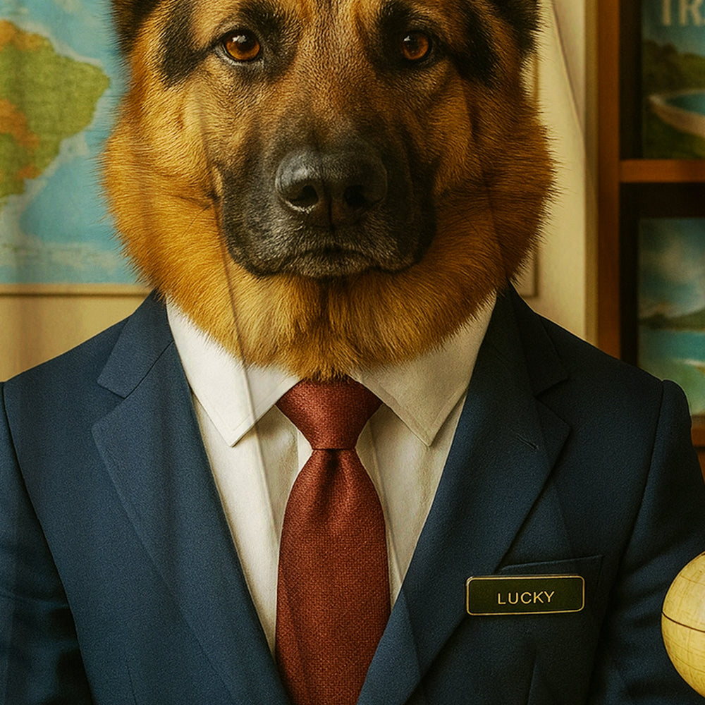 Custom Photo Travel Agent Dog BlanketGift For Dog Lovers