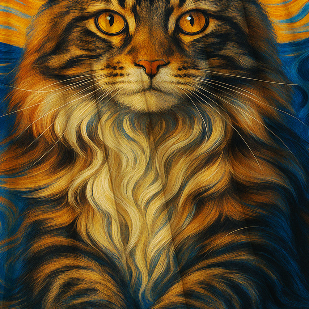 Custom Cat Portrait Expressionist Art