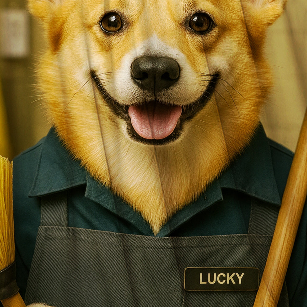 Custom Photo Janitor Dog BlanketGift For Dog Lovers