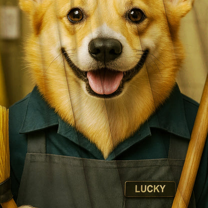 Custom Photo Janitor Dog BlanketGift For Dog Lovers