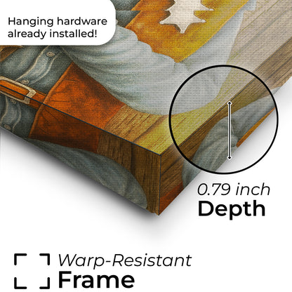 Custom Photo Dog Cowboy Canvas