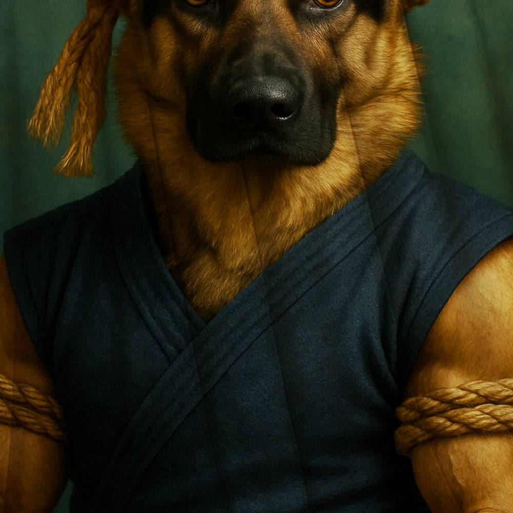 Custom Photo Fighter Warrior Art Dog BlanketGift For Dog Lovers