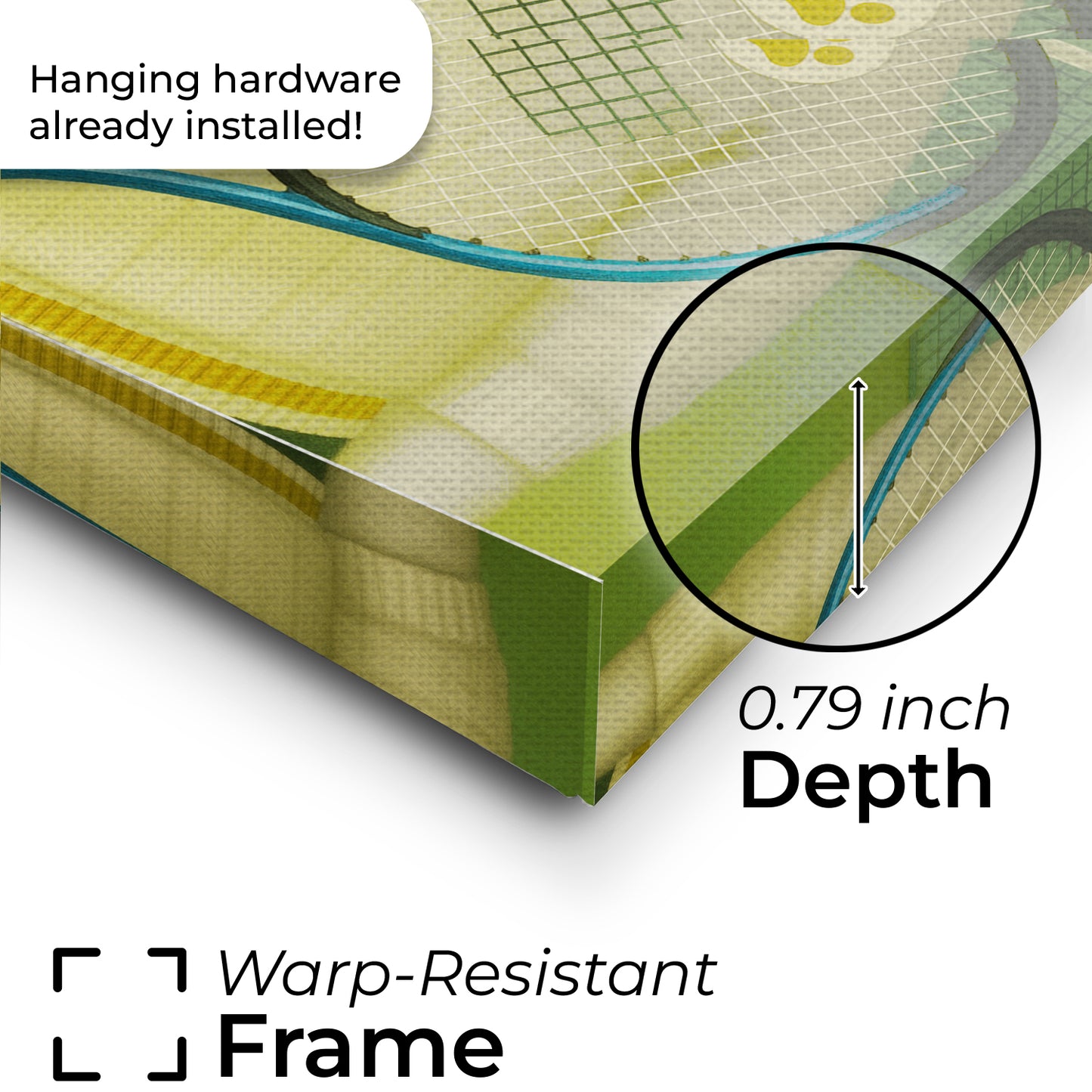 Custom Photo Tennis Player Cat Canvas