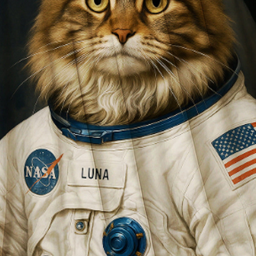 Custom Photo Cat Astronaut Blanket _ Gift For Cat Lovers