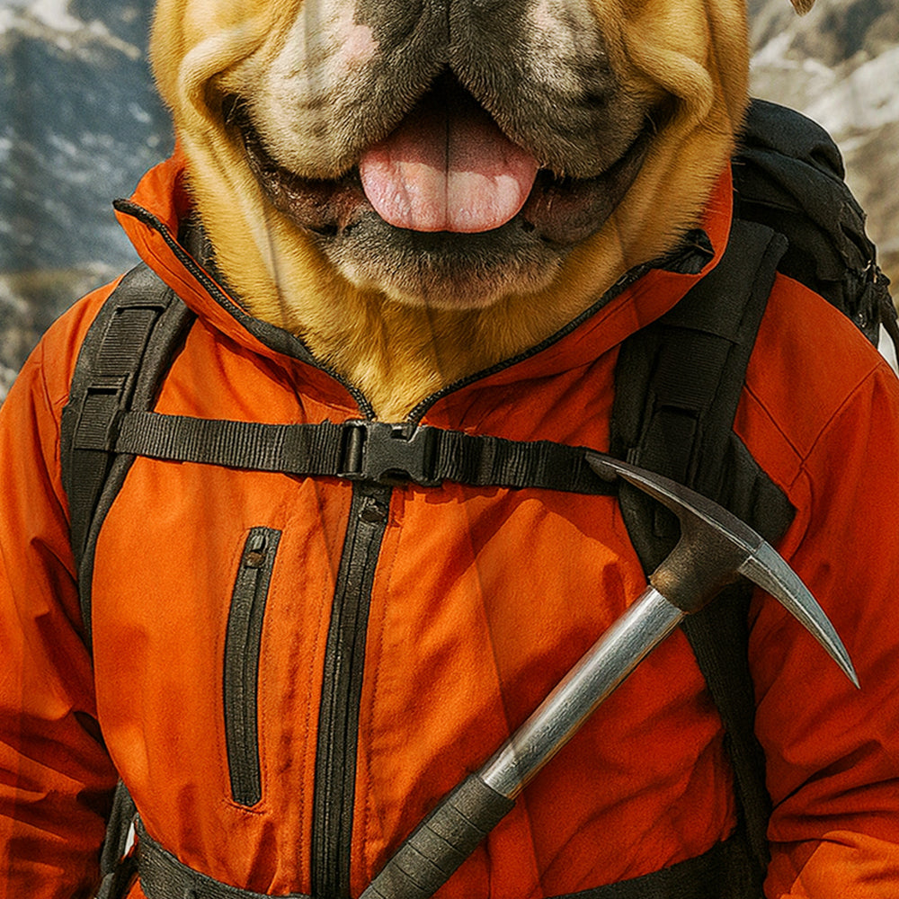 Custom Photo Mountaineer Climbing Dog BlanketGift For Dog Lovers