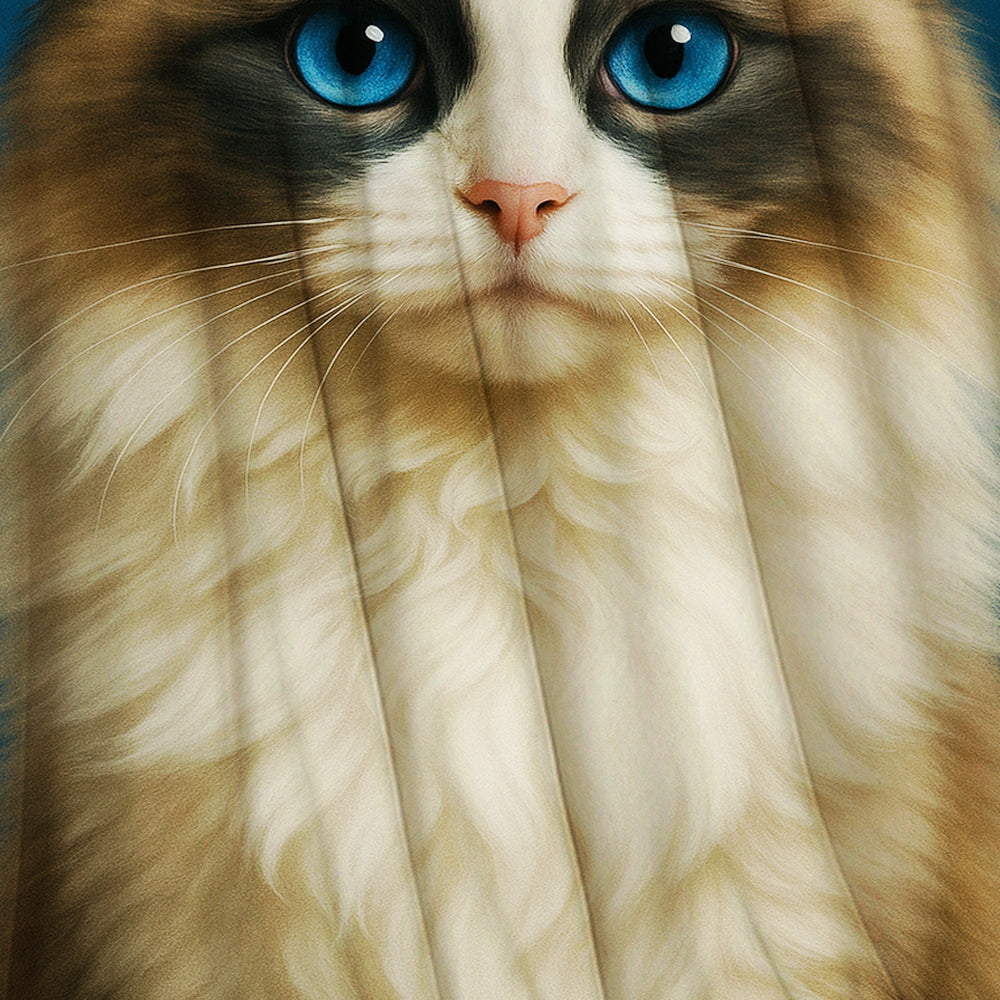 Custom Cat Deep Blue Blanket