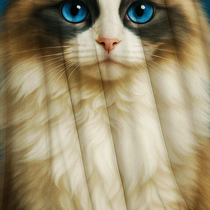 Custom Cat Deep Blue Blanket